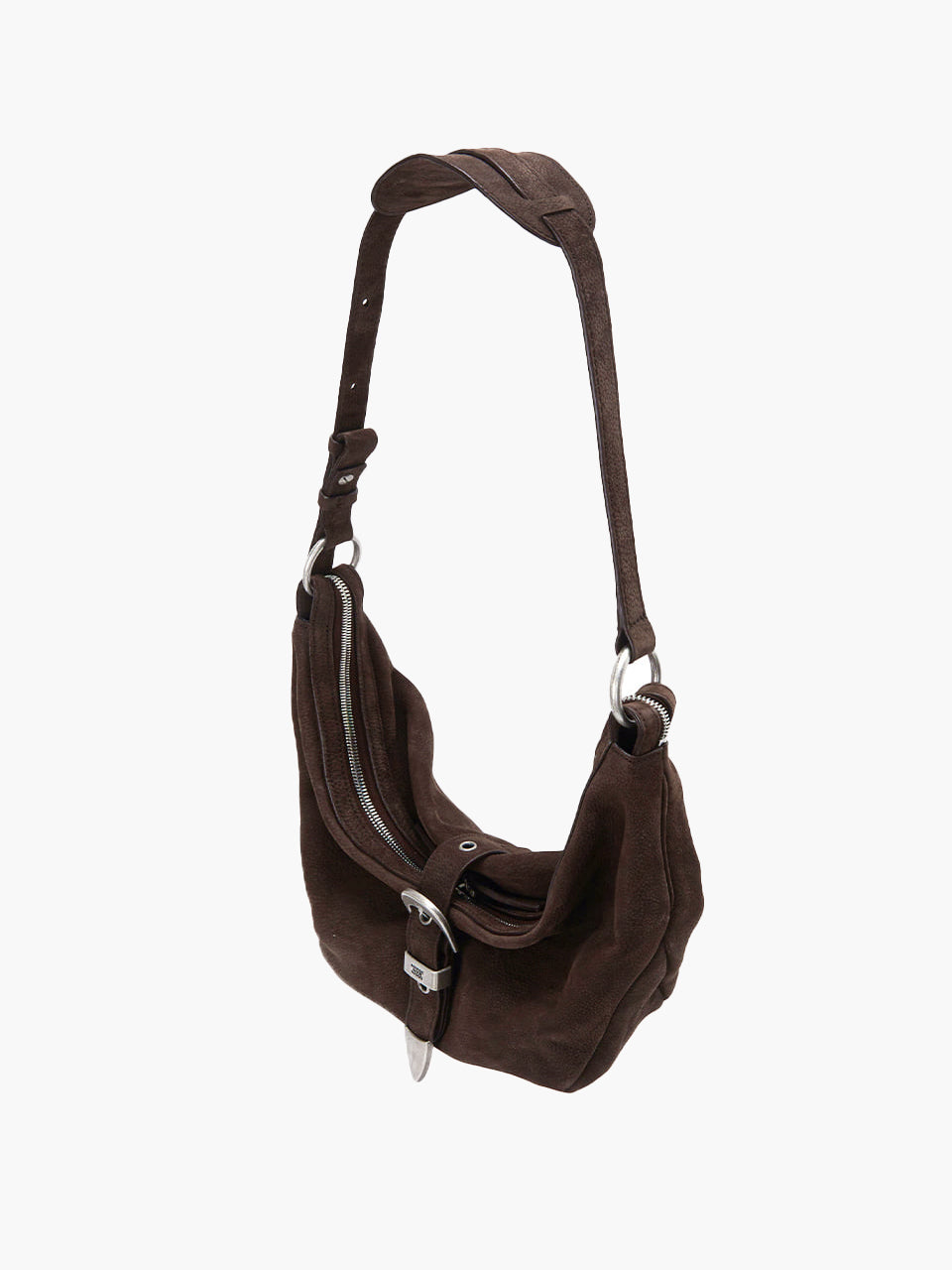 BELTED HOBO MEDIUM_hush nubuck