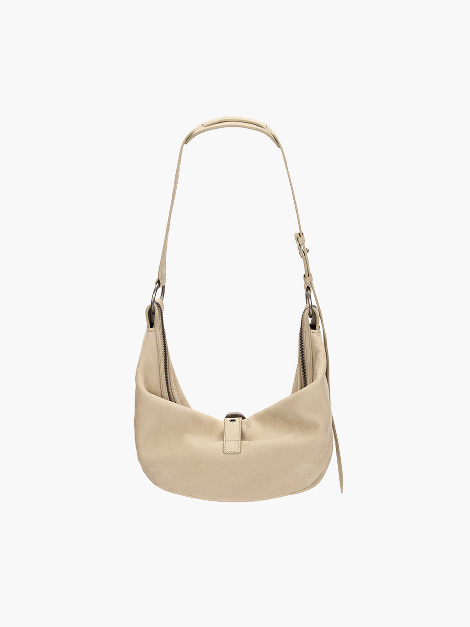 BELTED HOBO MEDIUM_nude nubuck