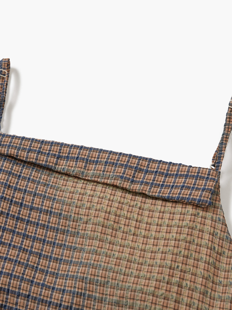 BLEACHED CHECK DRESS_beige