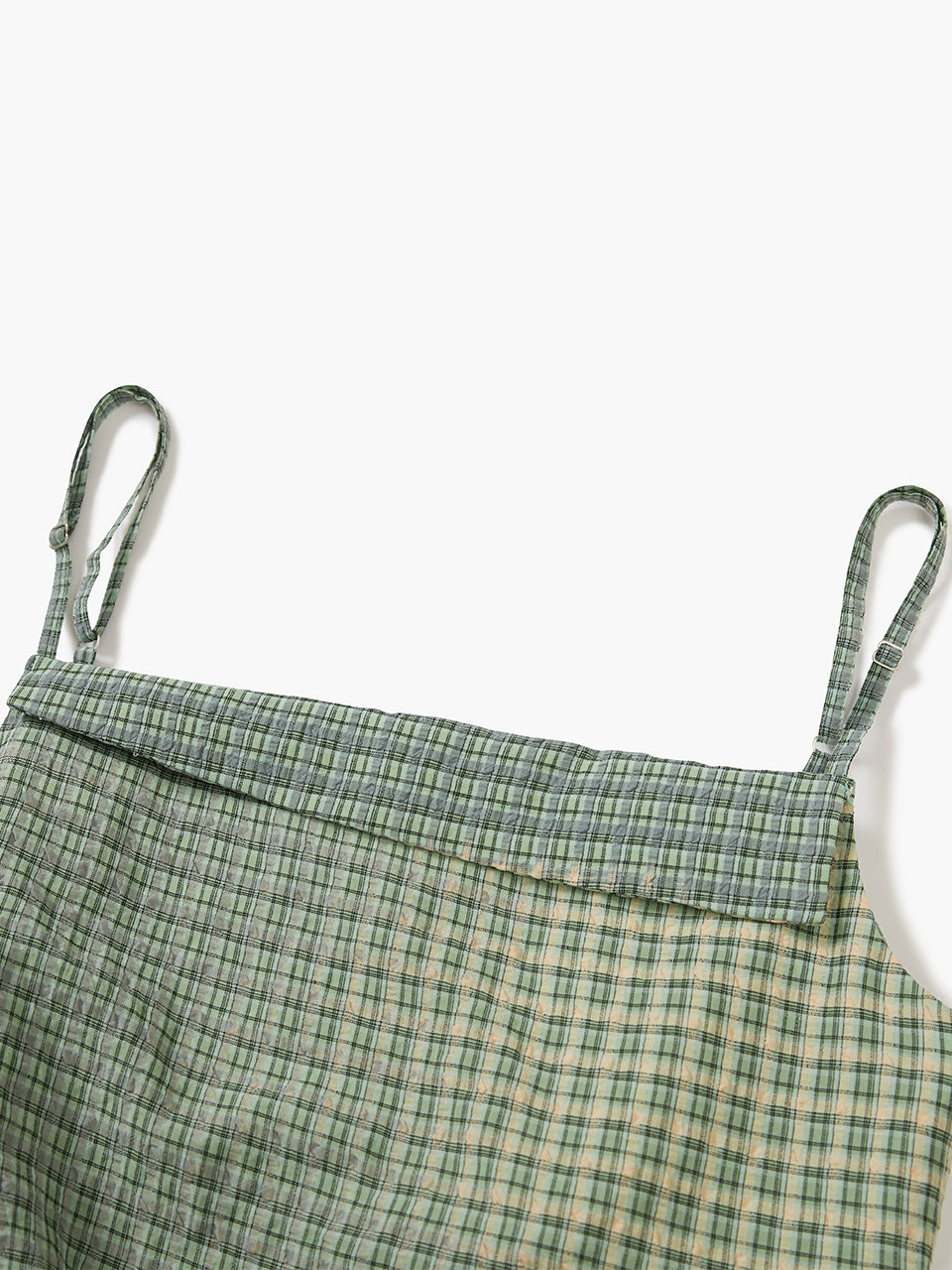 BLEACHED CHECK DRESS_mint