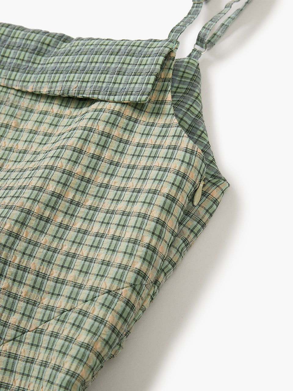 BLEACHED CHECK DRESS_mint