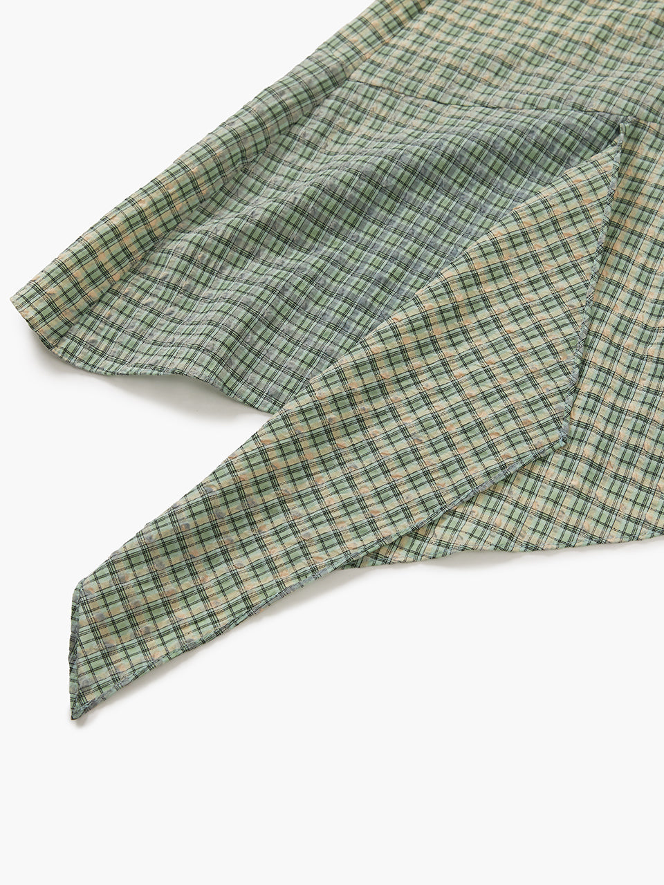 BLEACHED CHECK DRESS_mint