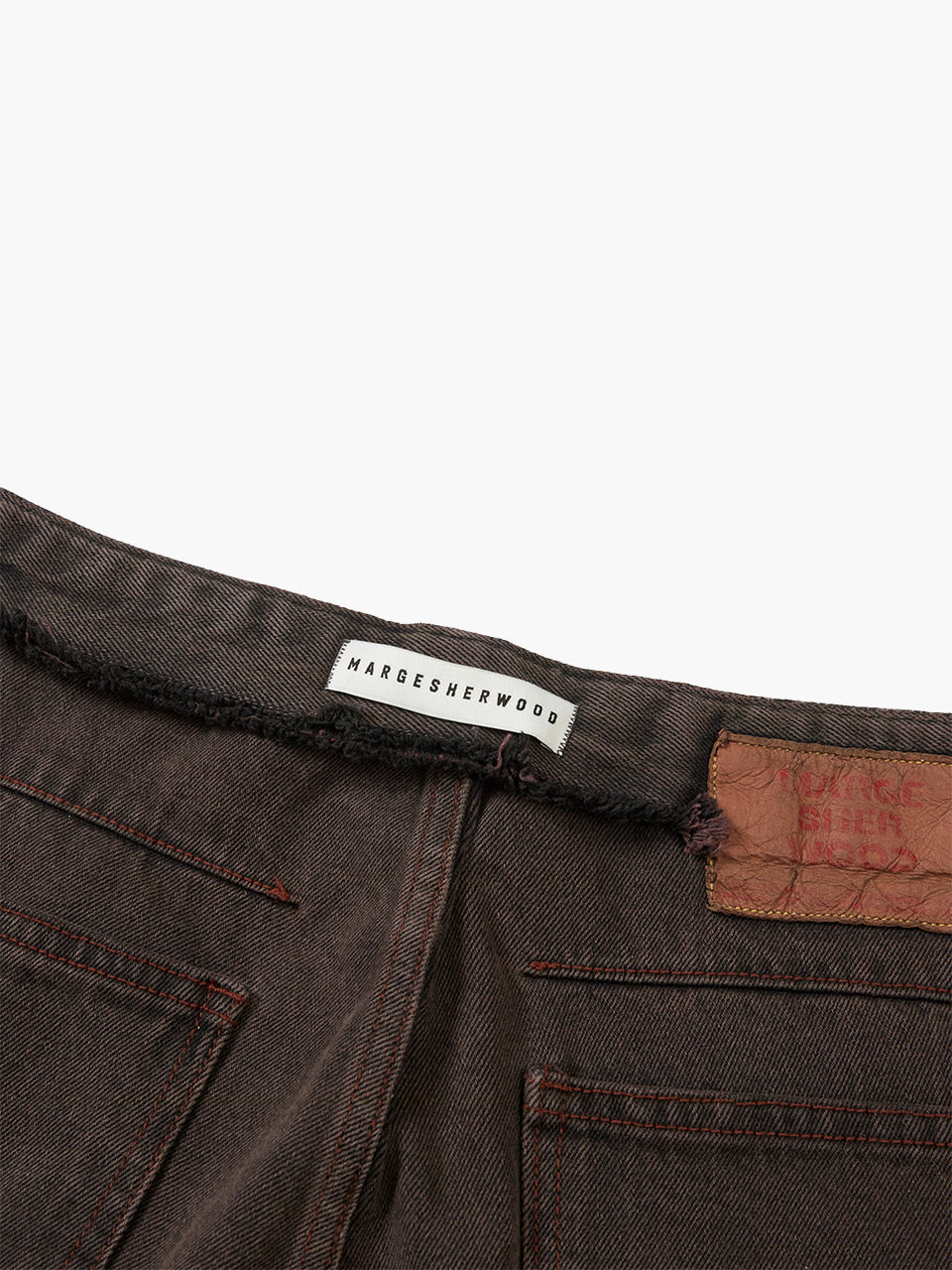 FOLD-OVER CURVED JEANS_burgundy