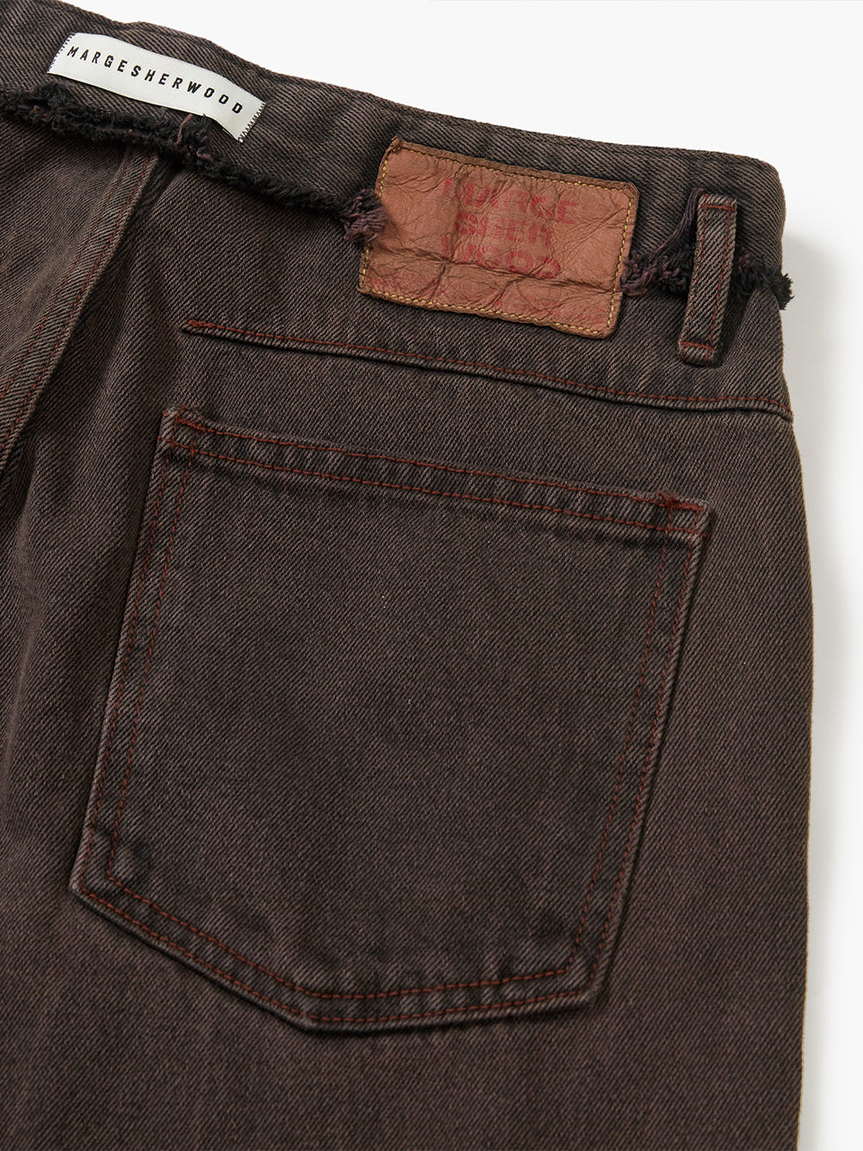 FOLD-OVER CURVED JEANS_burgundy