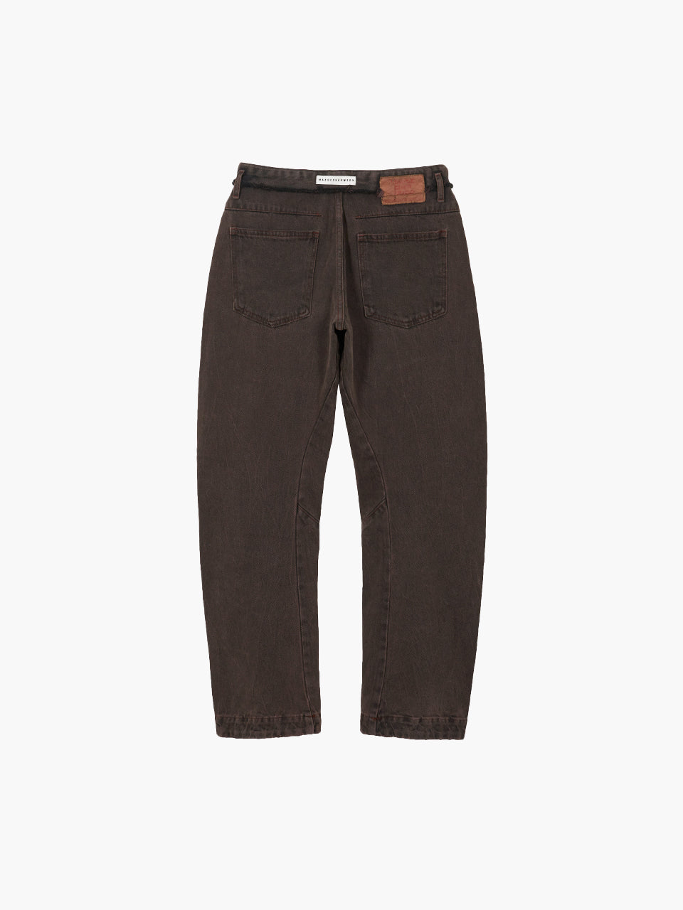 FOLD-OVER CURVED JEANS_burgundy
