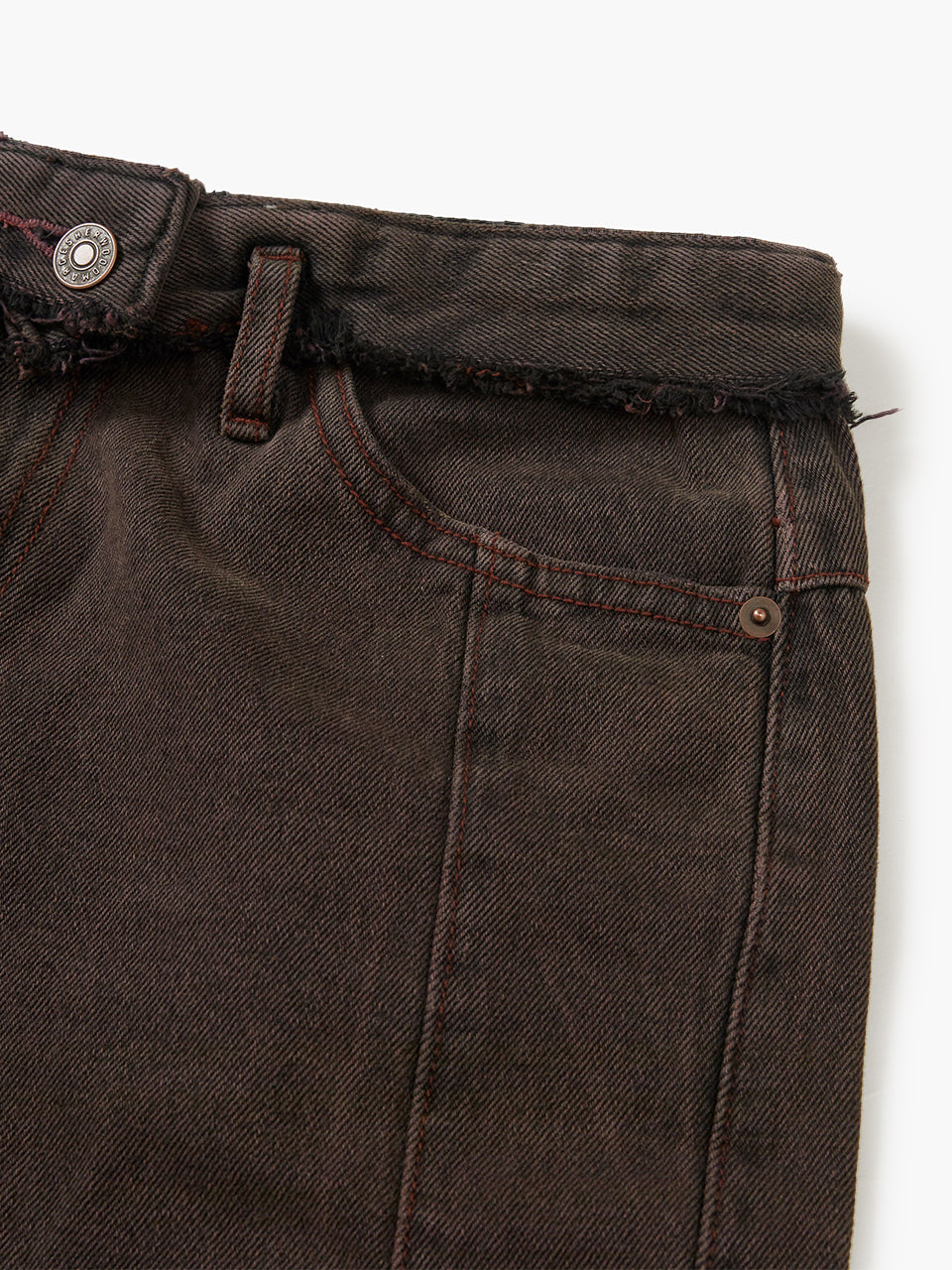 FOLD-OVER CURVED JEANS_burgundy