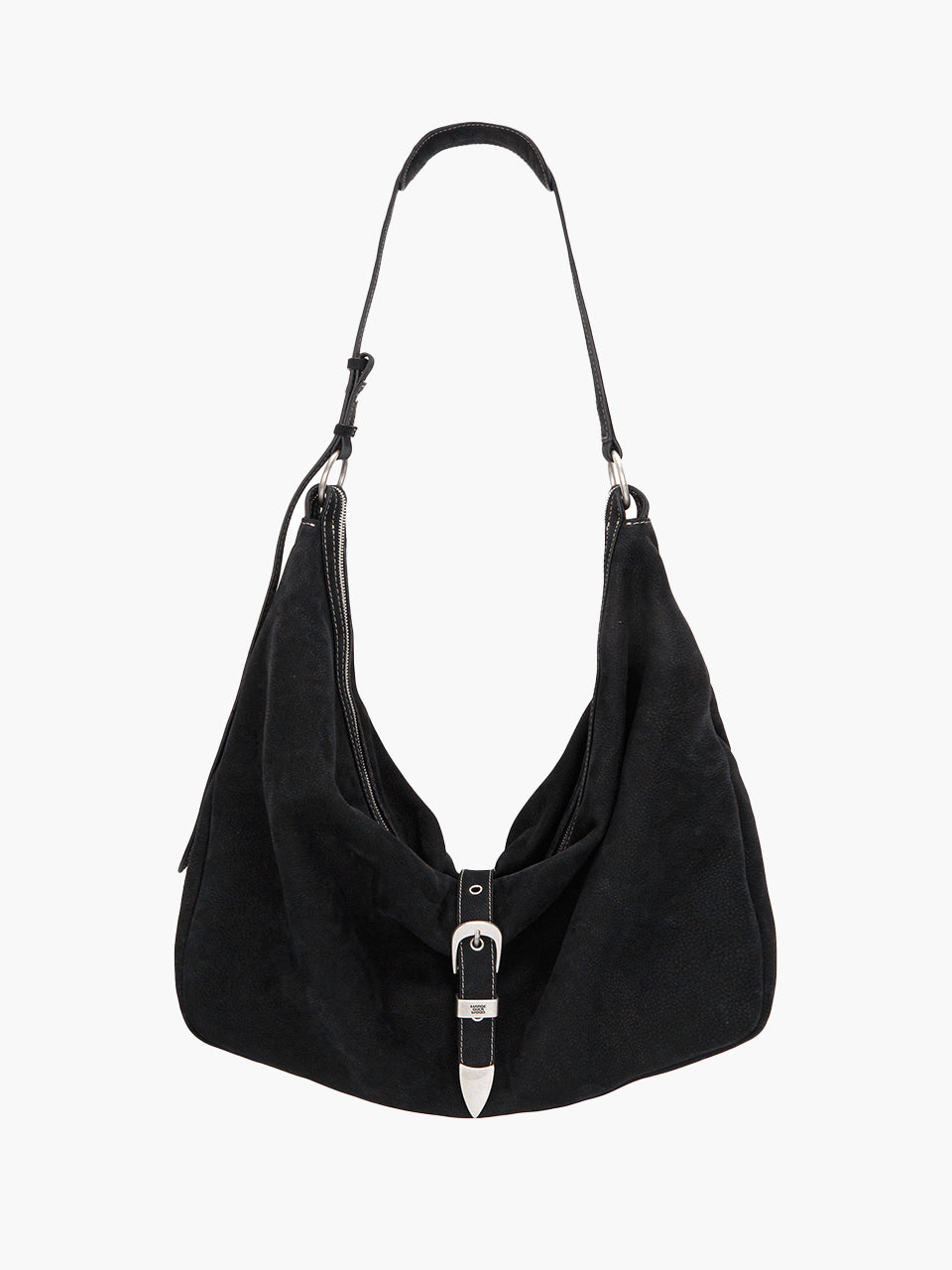 BELTED HOBO_black nubuck