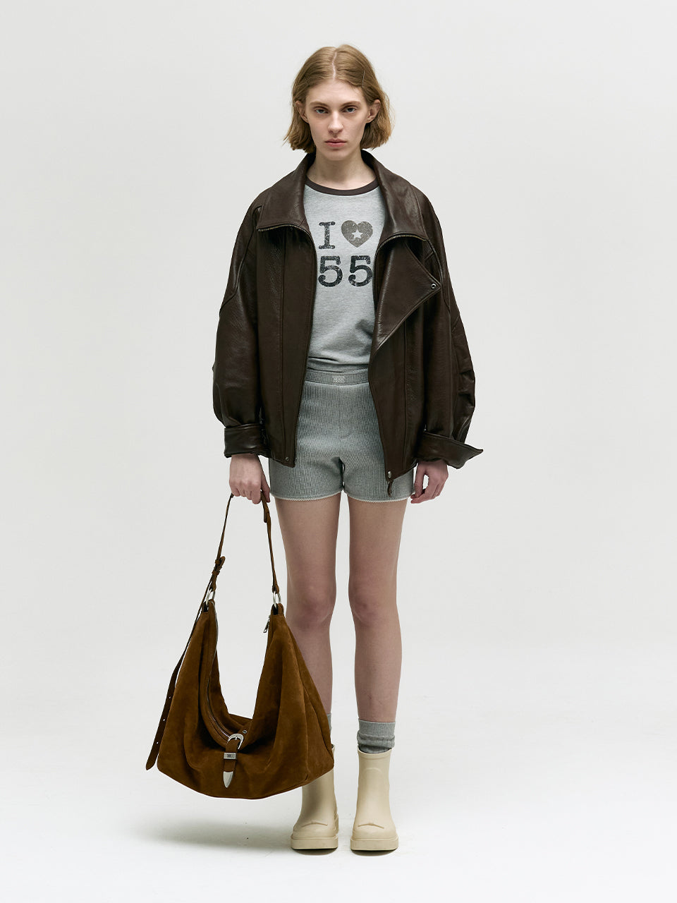 BELTED HOBO_chestnut nubuck