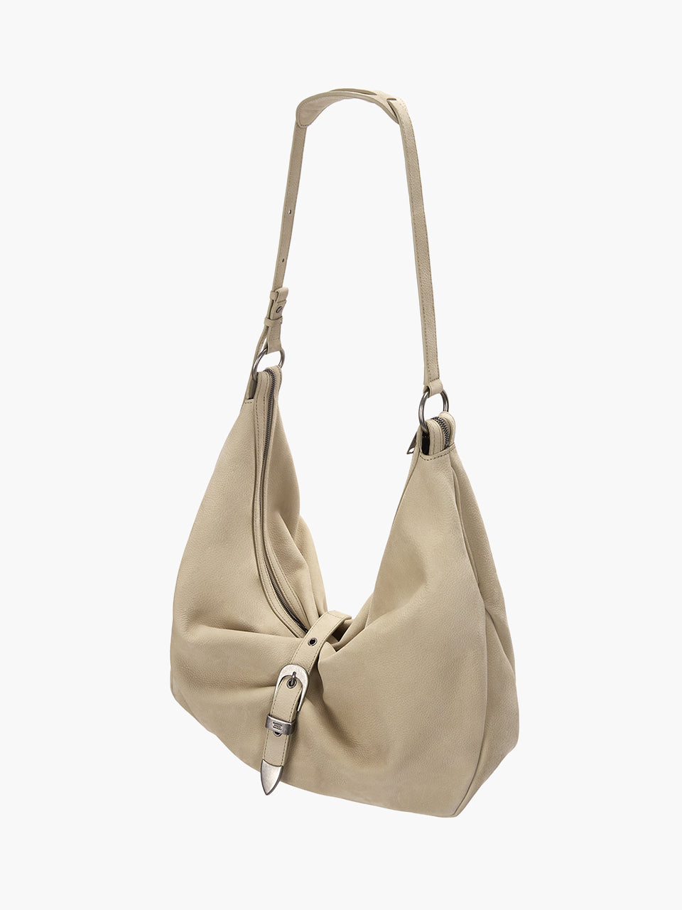 BELTED HOBO_nude nubuck