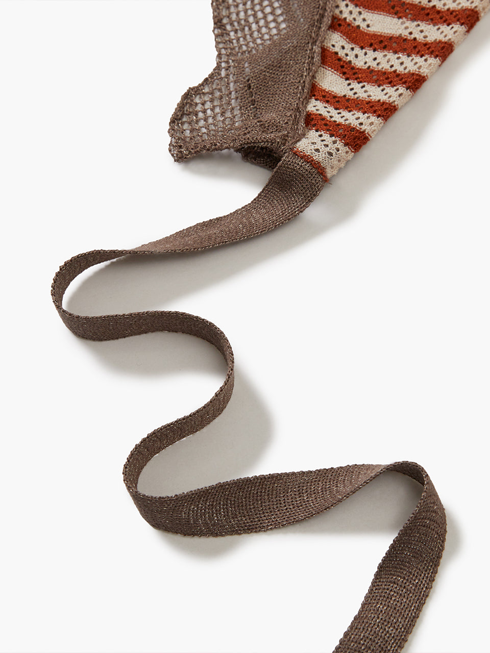 TAIL STRIPE KNIT VEST_grey