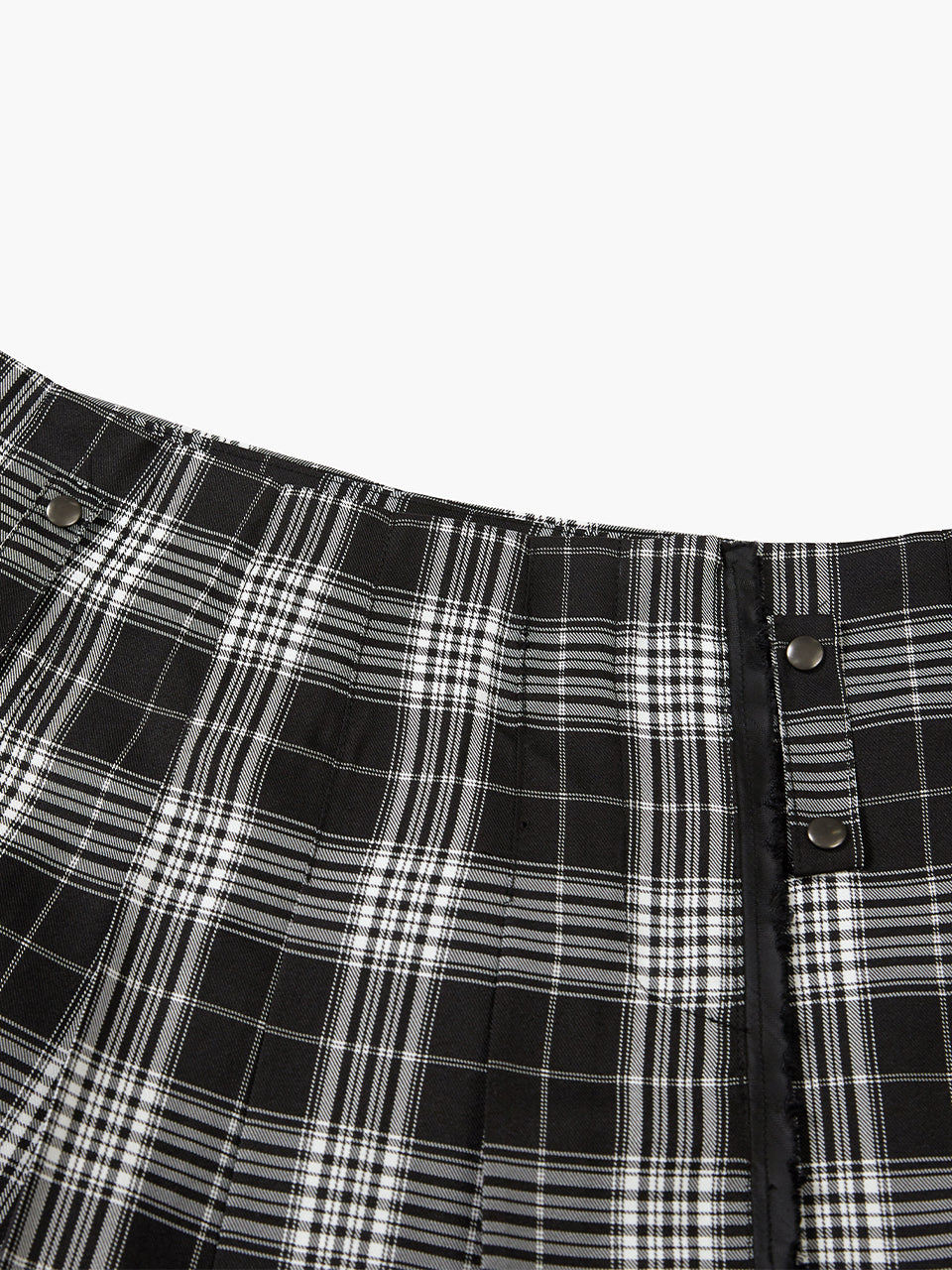 TARTAN CHECK PLEATED SKIRT_black