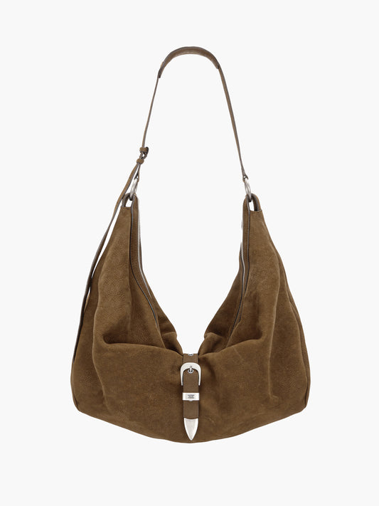 BELTED HOBO_chestnut nubuck