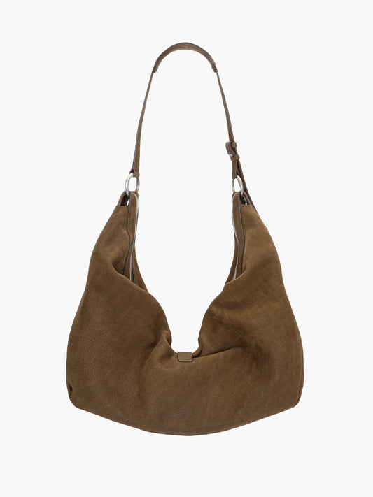 BELTED HOBO_chestnut nubuck