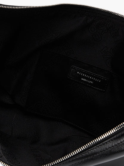 BELTED HOBO MEDIUM_black glossy plain
