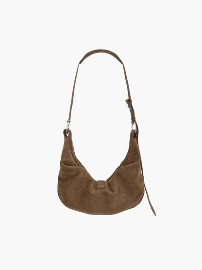 BELTED HOBO MEDIUM_chestnut nubuck