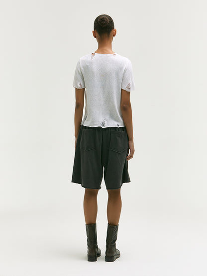 PIGMENT SWEAT BERMUDA PANTS_charcoal
