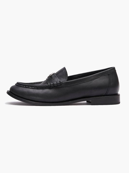 MARGE HEART LOAFERS_black pull-up