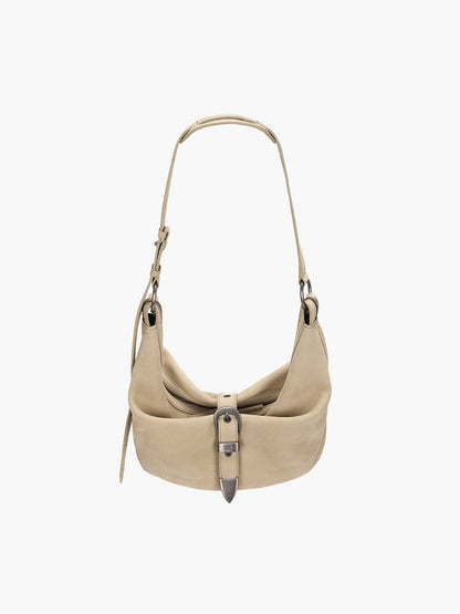 BELTED HOBO MEDIUM_nude nubuck