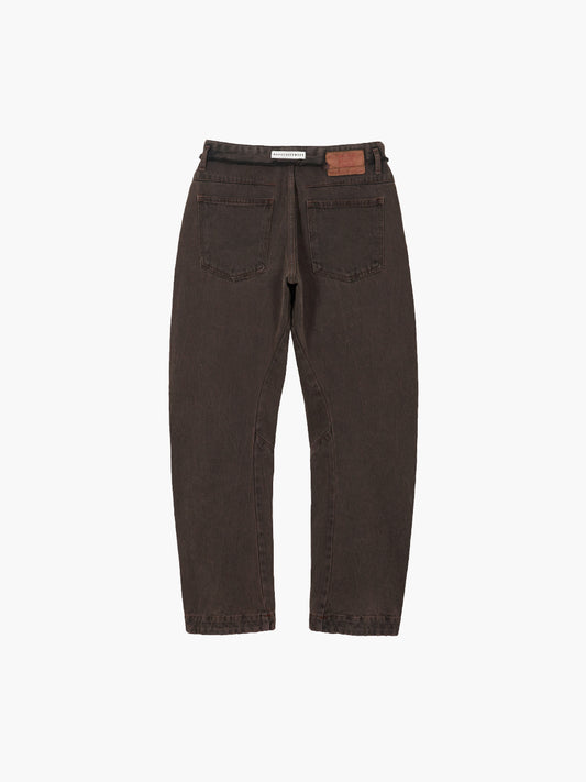 FOLD-OVER CURVED JEANS_burgundy