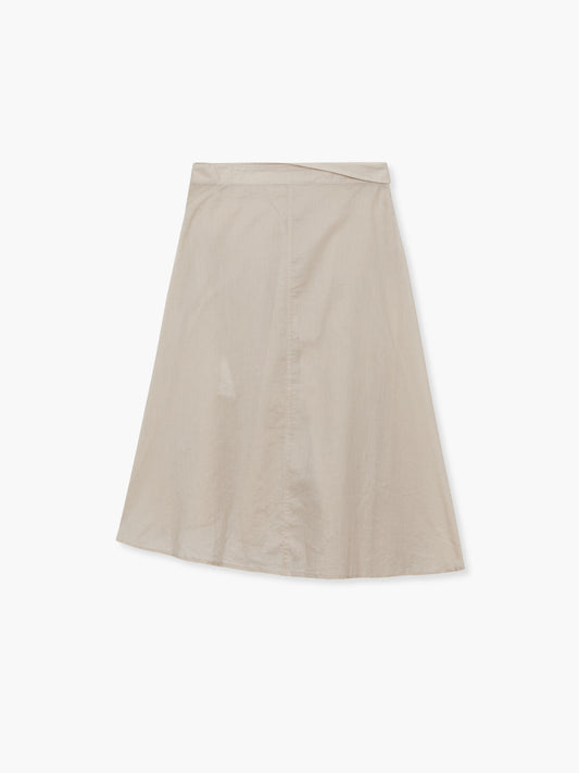 LAYERED SHIRT SKIRT_beige
