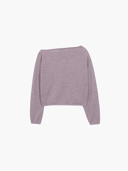 OFF SHOULDER KNIT TOP_purple