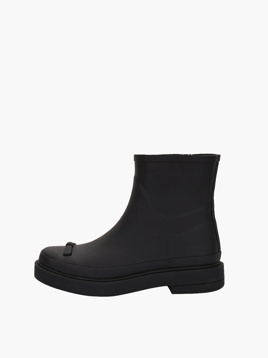 RIBBON RUBBER BOOTS SHORT_black