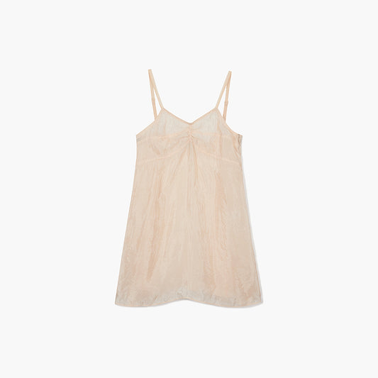 SILKY ORGANZA DRESS_beige
