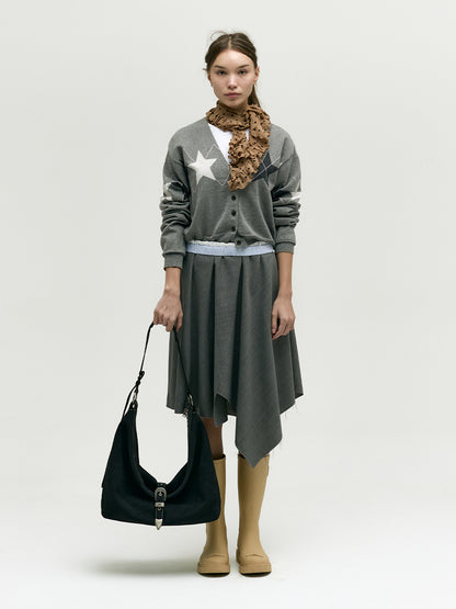 BELTED HOBO_black nubuck