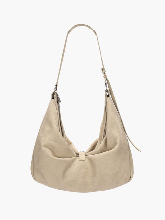 BELTED HOBO_nude nubuck