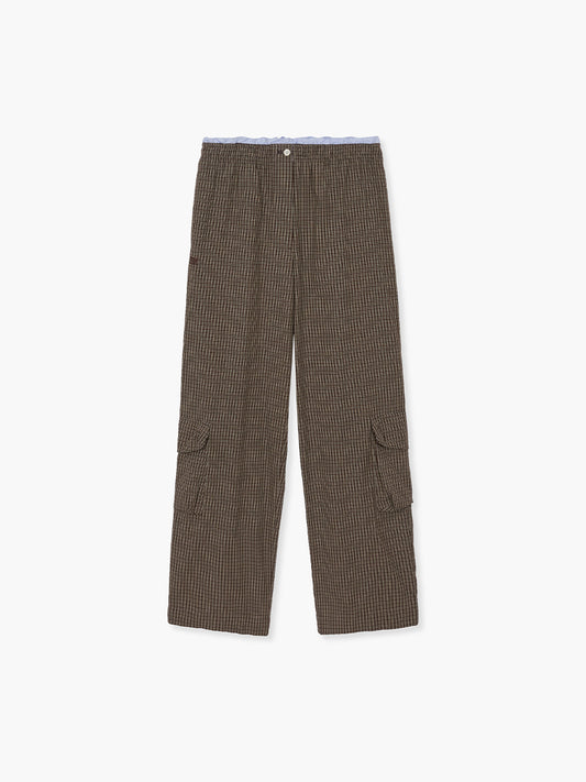 PAJAMA CARGO PANTS_brown